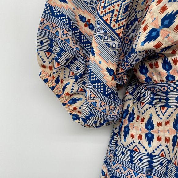 H&M MULTI-COLORED INDIA PRINT DRESS WOMENS SIZE 4 - Picture 6 of 7